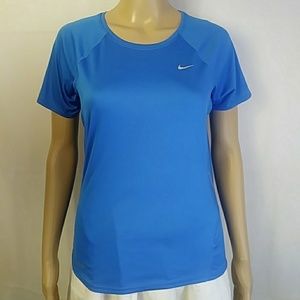 Nike fitdry blue active short sleeve reflective